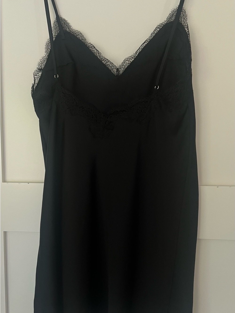 VICTORIA’S SECRET | Black Satin Lace Slip Dress Mini Chemise S - Picture 4 of 12